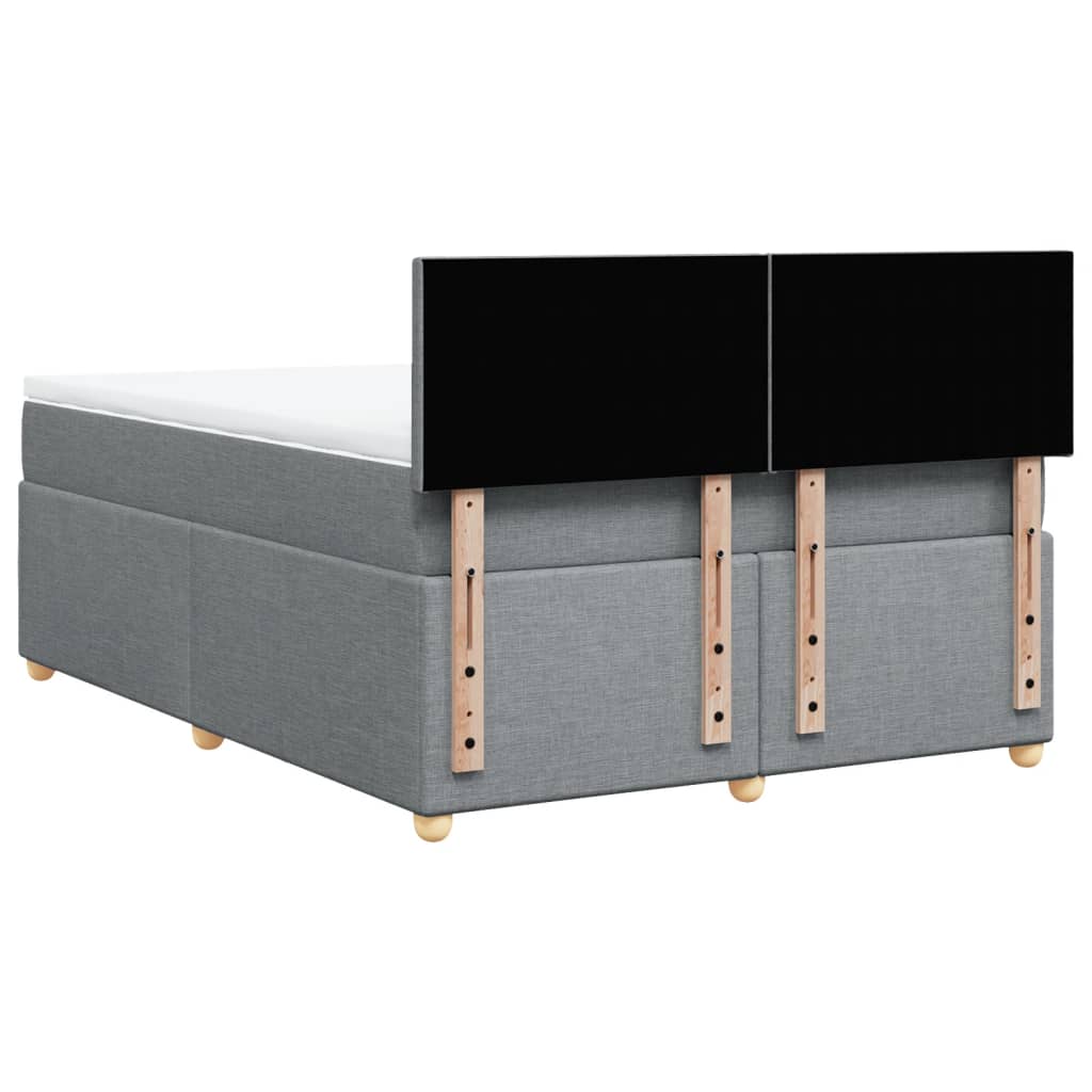 Giroletto a Molle con Materasso Grigio Chiaro 140x190cm Tessuto | homemem39