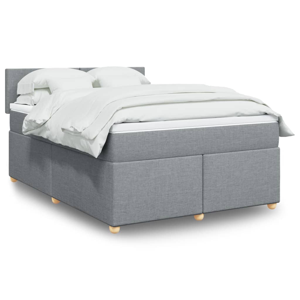 Giroletto a Molle con Materasso Grigio Chiaro 140x190cm Tessuto | homemem39