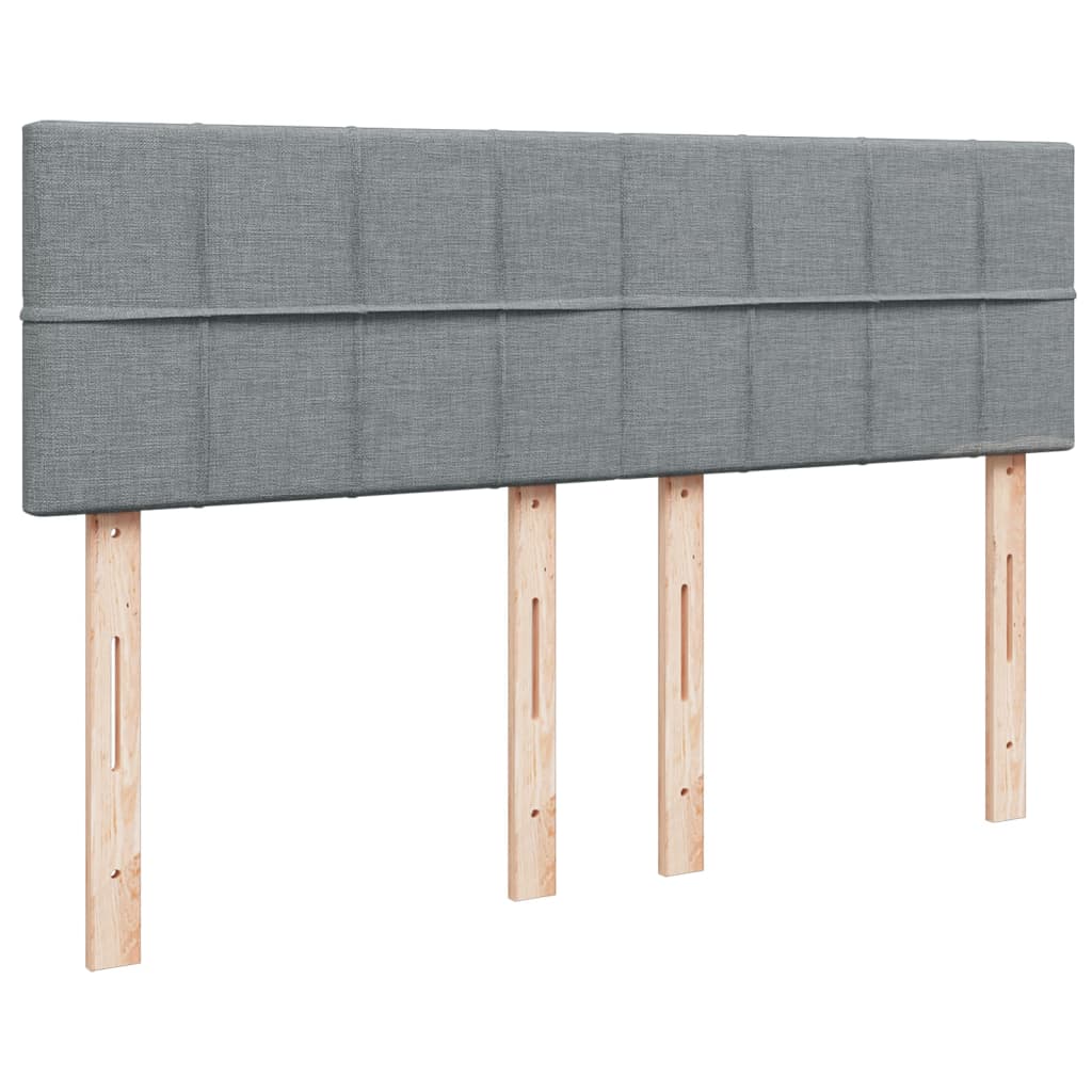 Giroletto a Molle con Materasso Grigio Chiaro 140x190cm Tessuto