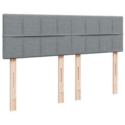 Giroletto a Molle con Materasso Grigio Chiaro 140x190cm Tessuto