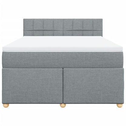 Giroletto a Molle con Materasso Grigio Chiaro 140x190cm Tessuto | homemem39
