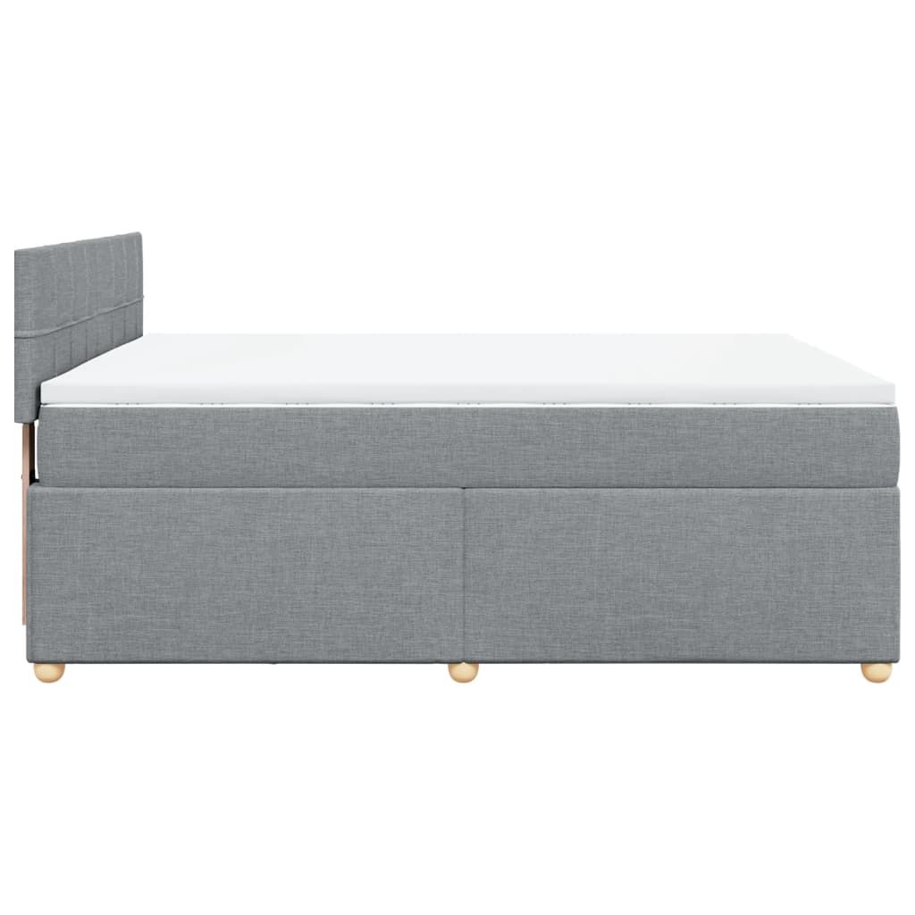 Giroletto a Molle con Materasso Grigio Chiaro 140x190cm Tessuto | homemem39