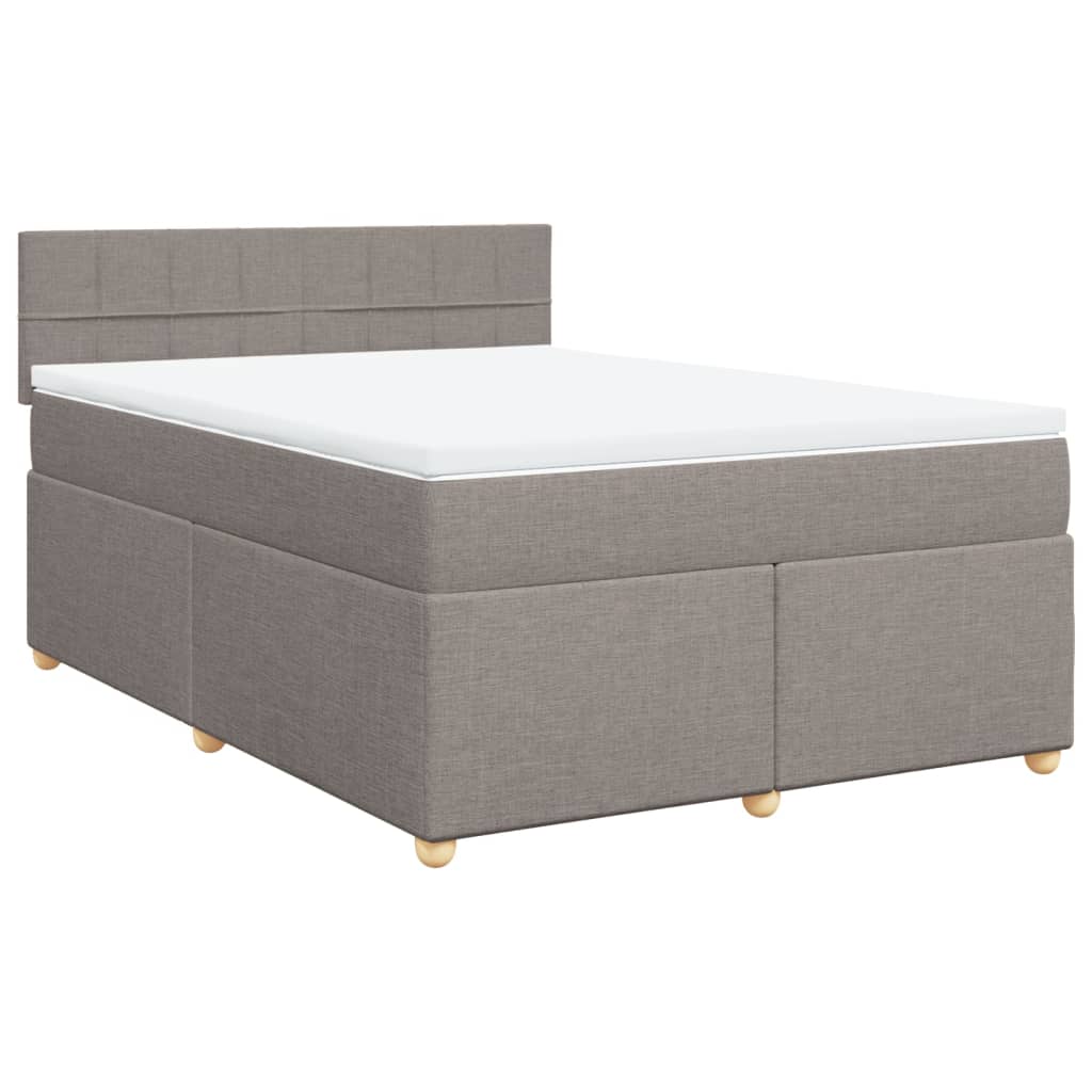 Giroletto a Molle con Materasso Tortora 140x190 cm in Tessuto | homemem39