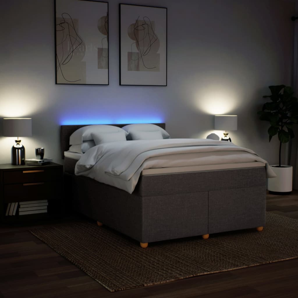 Giroletto a Molle con Materasso Tortora 140x190 cm in Tessuto | homemem39