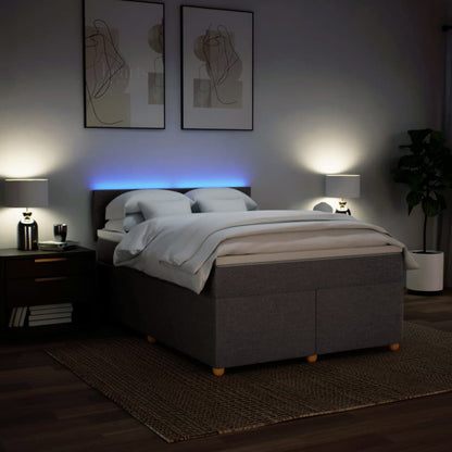 Giroletto a Molle con Materasso Tortora 140x190 cm in Tessuto | homemem39