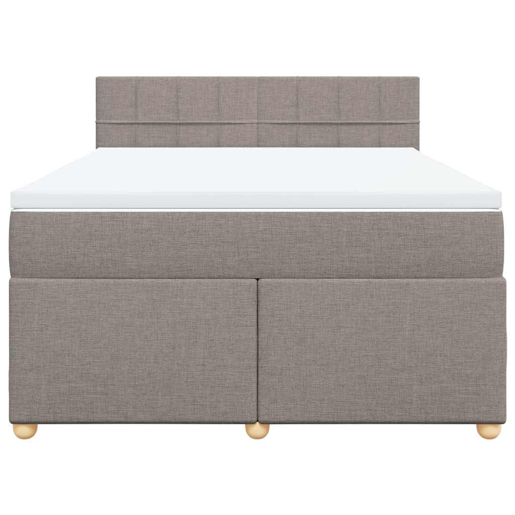 Giroletto a Molle con Materasso Tortora 140x190 cm in Tessuto | homemem39