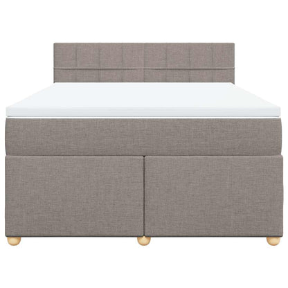 Giroletto a Molle con Materasso Tortora 140x190 cm in Tessuto | homemem39
