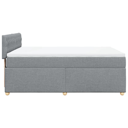 Giroletto a Molle con Materasso Grigio Chiaro 140x190cm Tessuto | homemem39