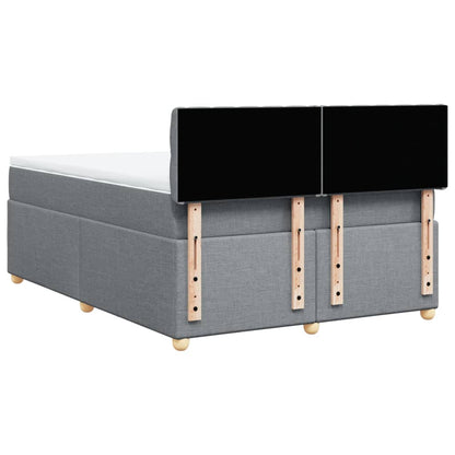 Giroletto a Molle con Materasso Grigio Chiaro 140x190cm Tessuto | homemem39