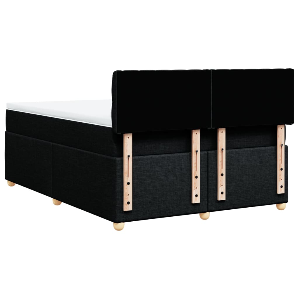 Giroletto a Molle con Materasso Nero 140x190 cm in Tessuto | homemem39