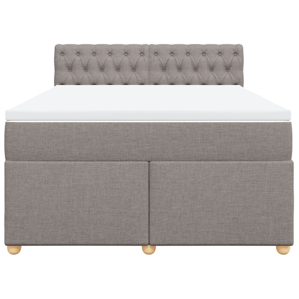 Giroletto a Molle con Materasso Tortora 140x190 cm in Tessuto