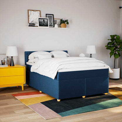 Giroletto a Molle con Materasso Blu 140x190 cm in Tessuto | homemem39