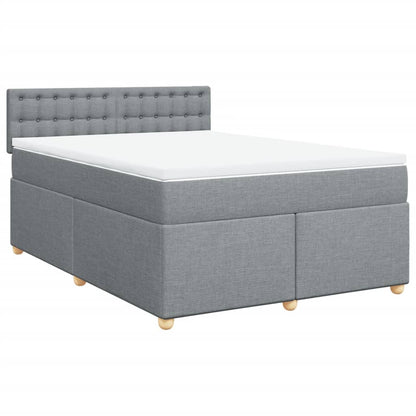 Giroletto a Molle con Materasso Grigio Chiaro 140x190cm Tessuto | homemem39