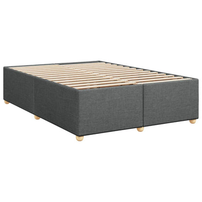 Giroletto a Molle con Materasso Grigio Scuro 140x190 cm Tessuto