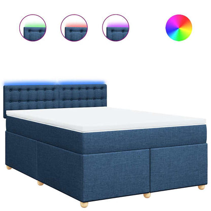 Giroletto a Molle con Materasso Blu 140x190 cm in Tessuto | homemem39