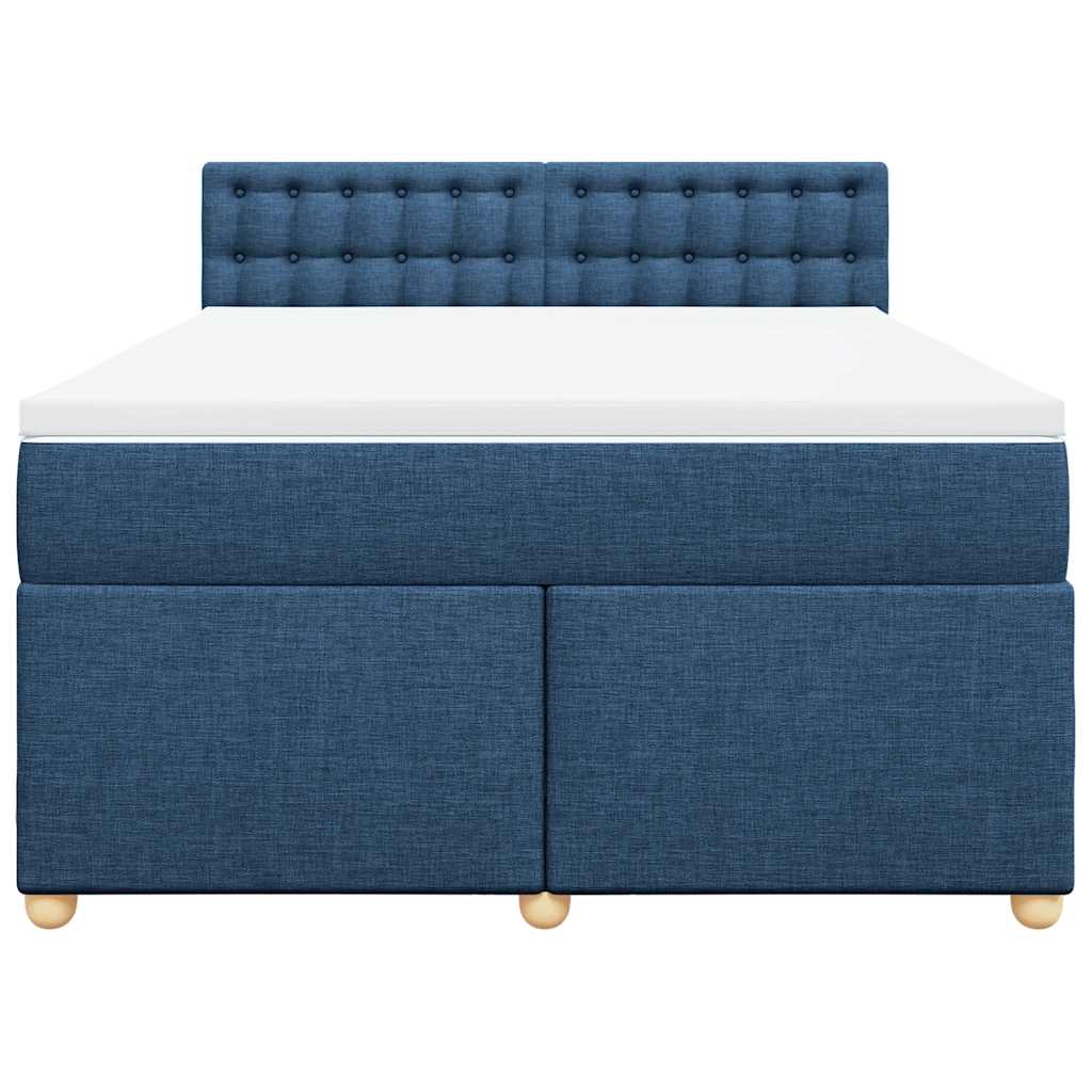 Giroletto a Molle con Materasso Blu 140x190 cm in Tessuto | homemem39