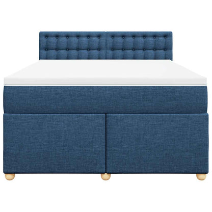 Giroletto a Molle con Materasso Blu 140x190 cm in Tessuto | homemem39