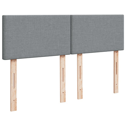 Giroletto a Molle con Materasso Grigio Chiaro 140x200cm Tessuto