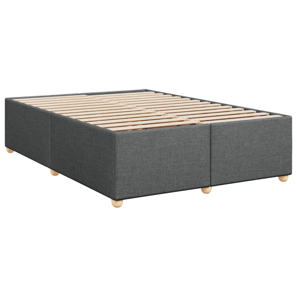 Giroletto a Molle con Materasso Grigio Scuro 140x200cm Tessuto | homemem39