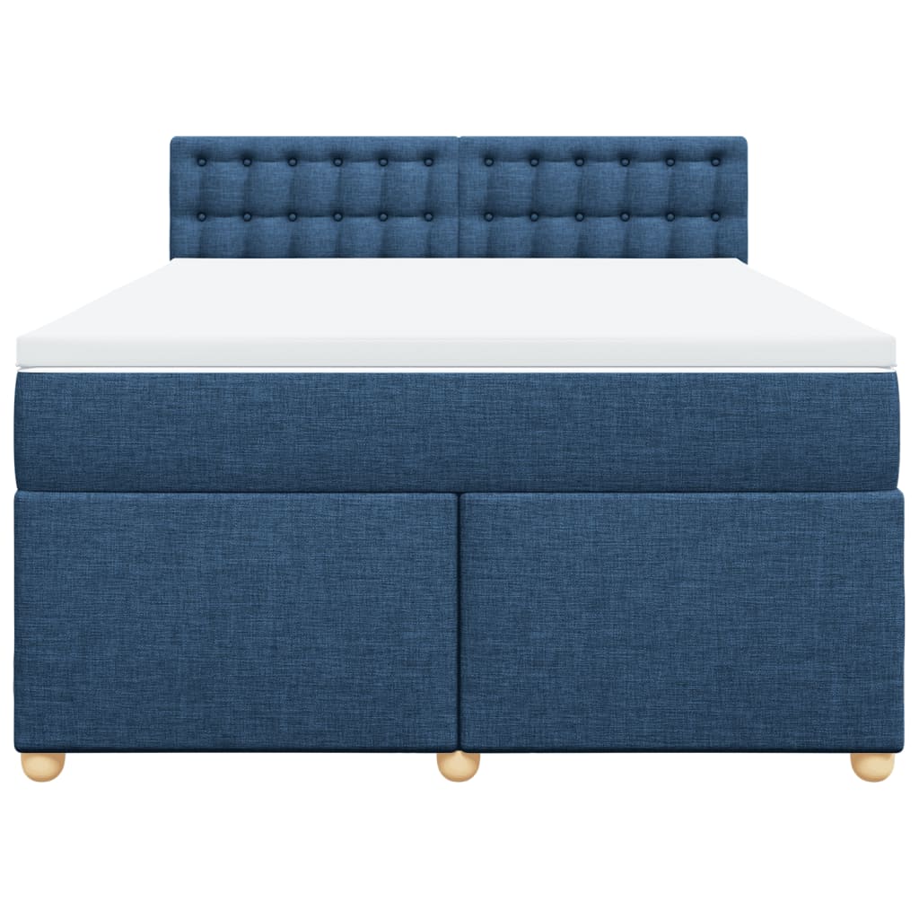 Giroletto a Molle con Materasso Blu 140x200 cm in Tessuto | homemem39