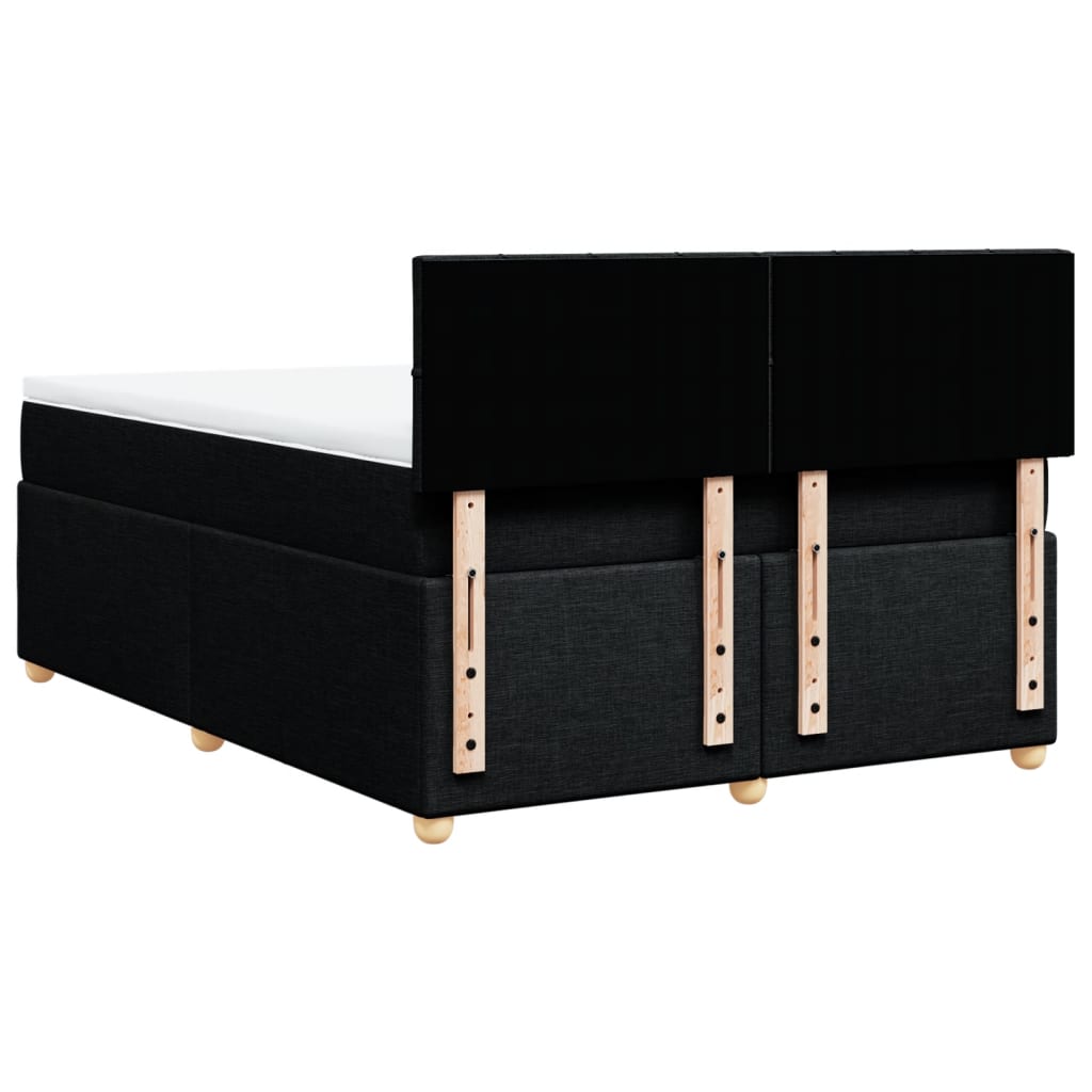Giroletto a Molle con Materasso Nero 160x200 cm in Tessuto | homemem39