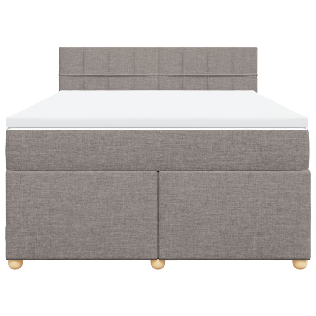 Giroletto a Molle con Materasso Tortora 160x200 cm in Tessuto