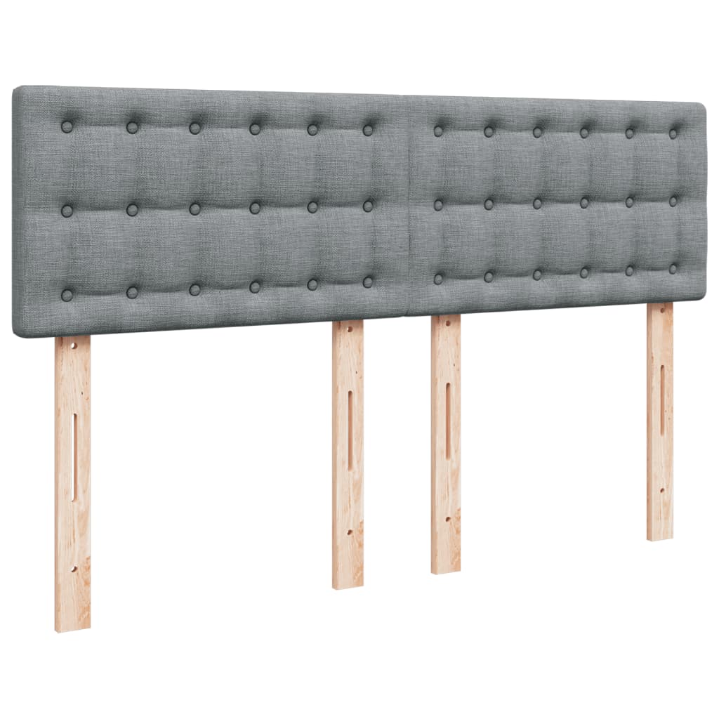 Giroletto a Molle con Materasso Grigio Chiaro 160x200cm Tessuto