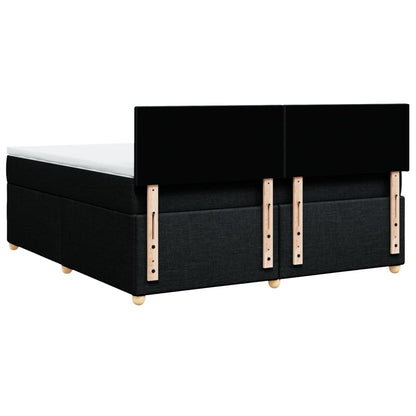 Giroletto a Molle con Materasso Nero 180x200 cm in Tessuto - homemem39