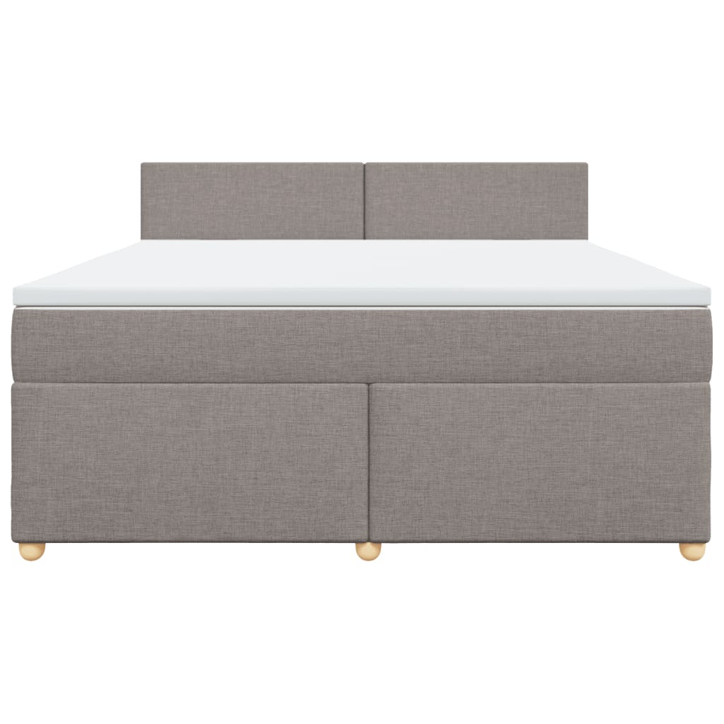 Giroletto a Molle con Materasso Tortora 180x200 cm in Tessuto | homemem39
