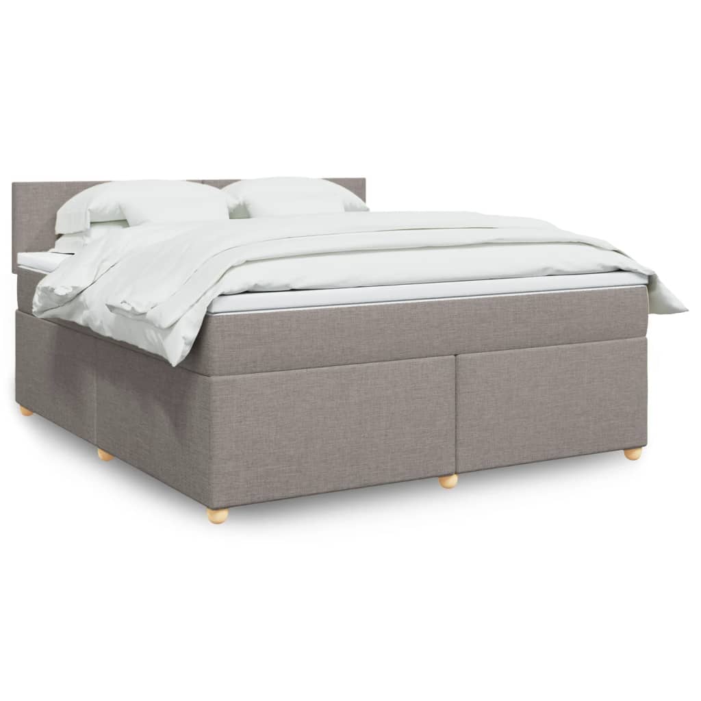 Giroletto a Molle con Materasso Tortora 180x200 cm in Tessuto | homemem39