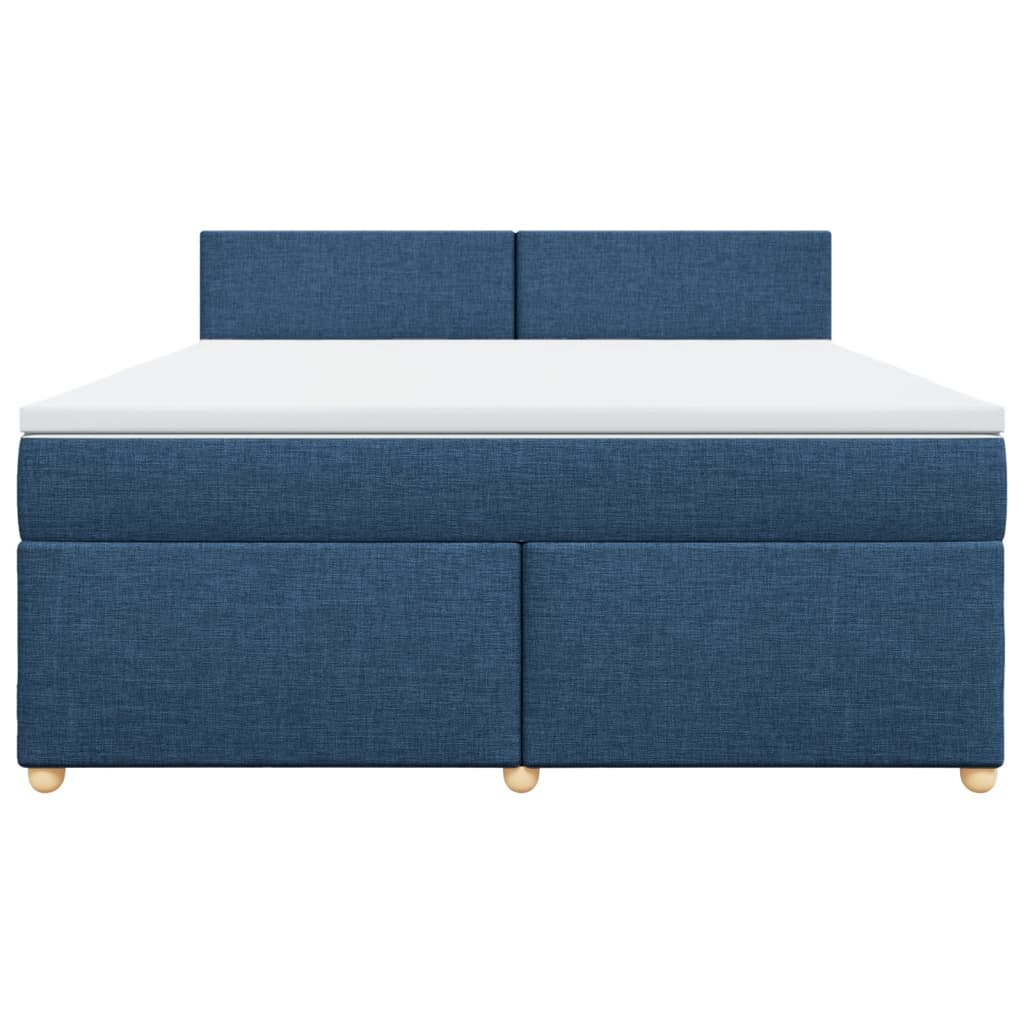 Giroletto a Molle con Materasso Blu 180x200 cm in Tessuto