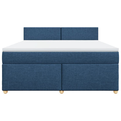 Giroletto a Molle con Materasso Blu 180x200 cm in Tessuto