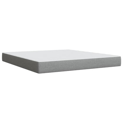 Giroletto a Molle con Materasso Grigio Chiaro180x200 cm Tessuto