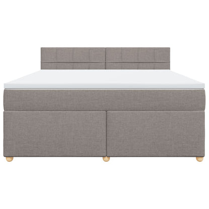 Giroletto a Molle con Materasso Tortora 180x200 cm in Tessuto | homemem39