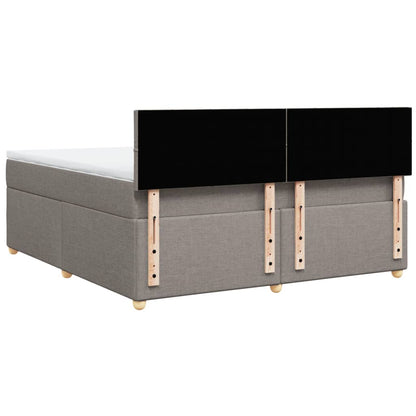 Giroletto a Molle con Materasso Tortora 180x200 cm in Tessuto | homemem39