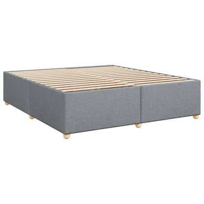 Giroletto a Molle con Materasso Grigio Chiaro180x200 cm Tessuto