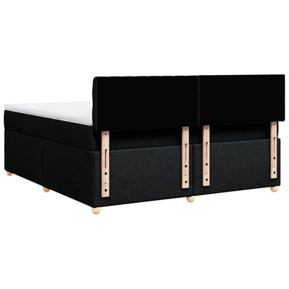 Giroletto a Molle con Materasso Nero 180x200 cm in Tessuto - homemem39