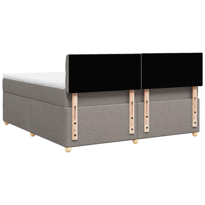 Giroletto a Molle con Materasso Tortora 180x200 cm in Tessuto