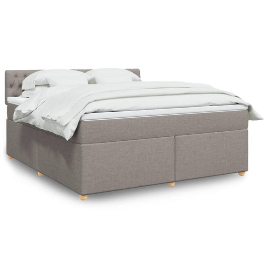 Giroletto a Molle con Materasso Tortora 180x200 cm in Tessuto | homemem39