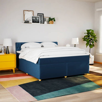 Giroletto a Molle con Materasso Blu 180x200 cm in Tessuto | homemem39