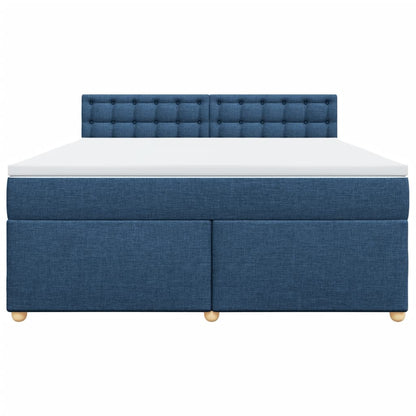 Giroletto a Molle con Materasso Blu 180x200 cm in Tessuto