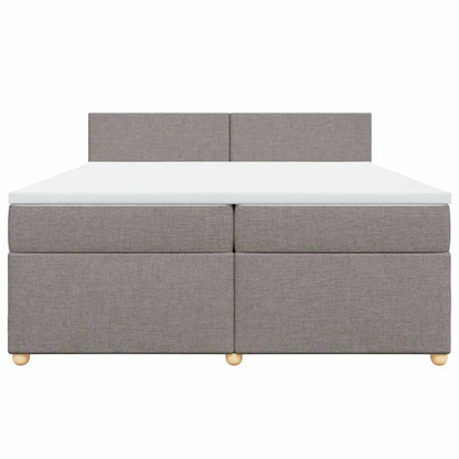 Giroletto a Molle con Materasso Tortora 200x200 cm in Tessuto | homemem39