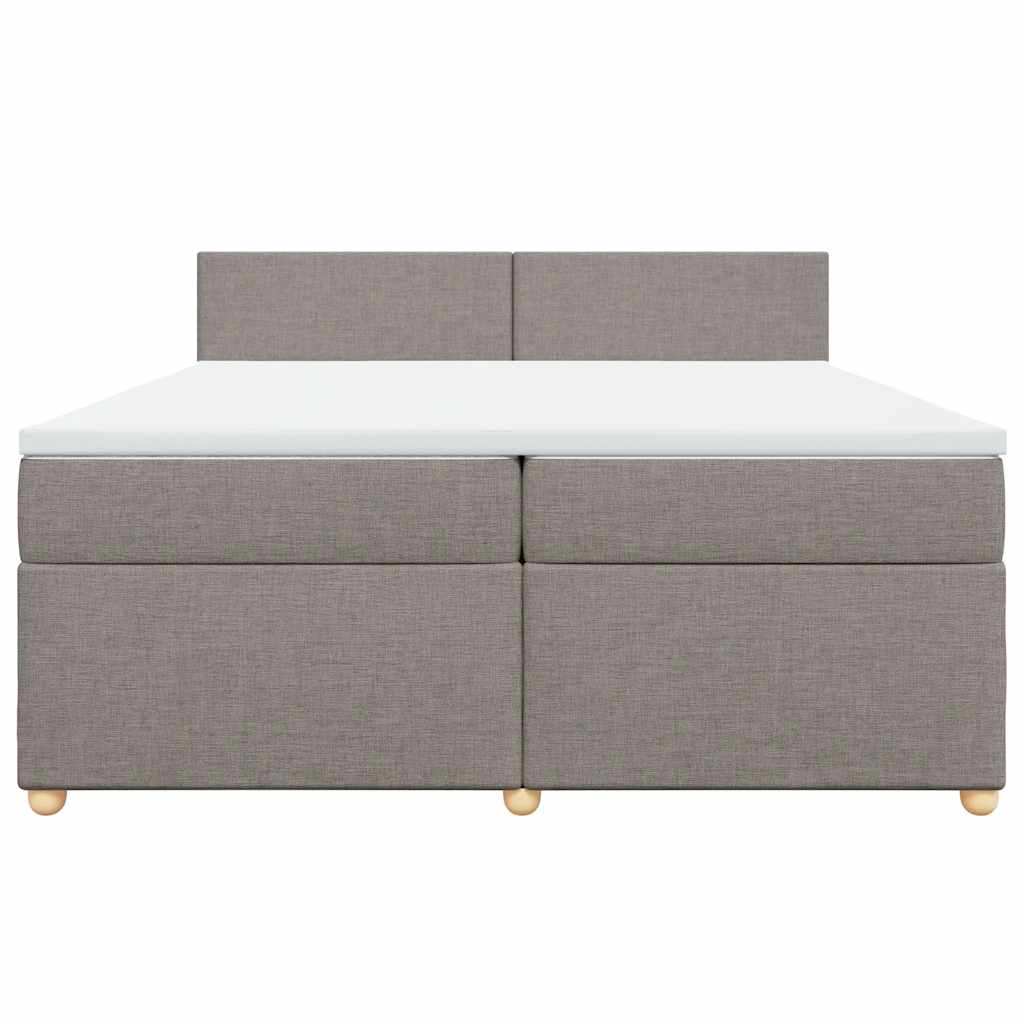 Giroletto a Molle con Materasso Tortora 200x200 cm in Tessuto