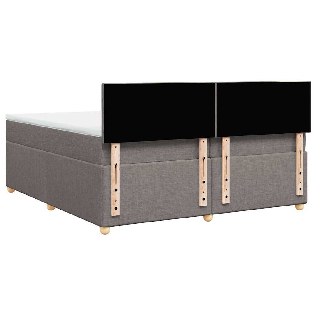 Giroletto a Molle con Materasso Tortora 200x200 cm in Tessuto | homemem39