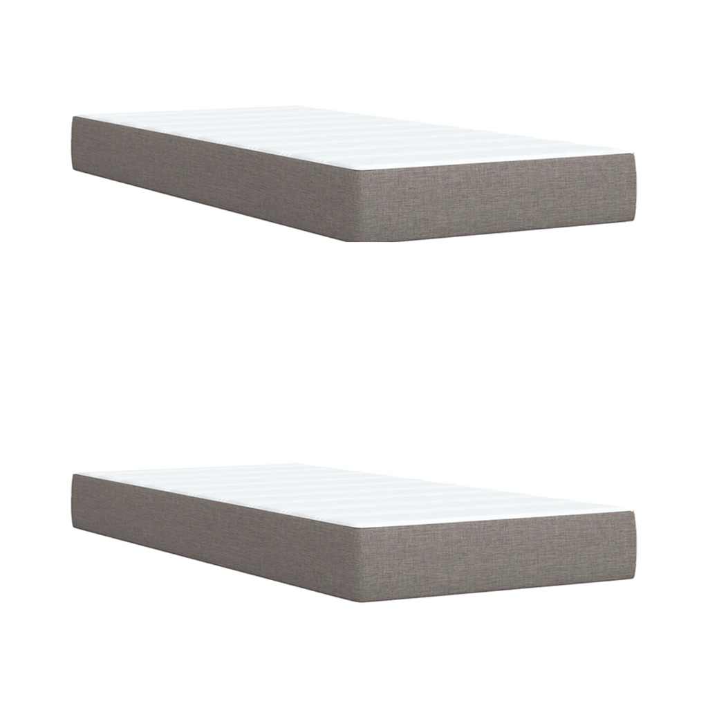 Giroletto a Molle con Materasso Tortora 200x200 cm in Tessuto | homemem39