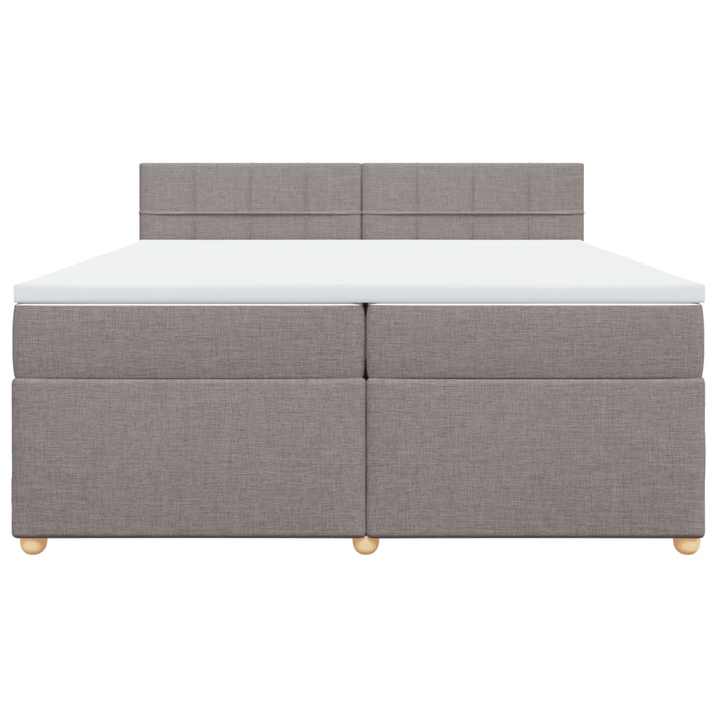 Giroletto a Molle con Materasso Tortora 200x200 cm in Tessuto | homemem39