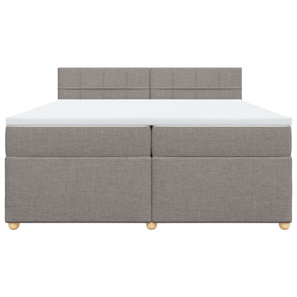 Giroletto a Molle con Materasso Tortora 200x200 cm in Tessuto | homemem39
