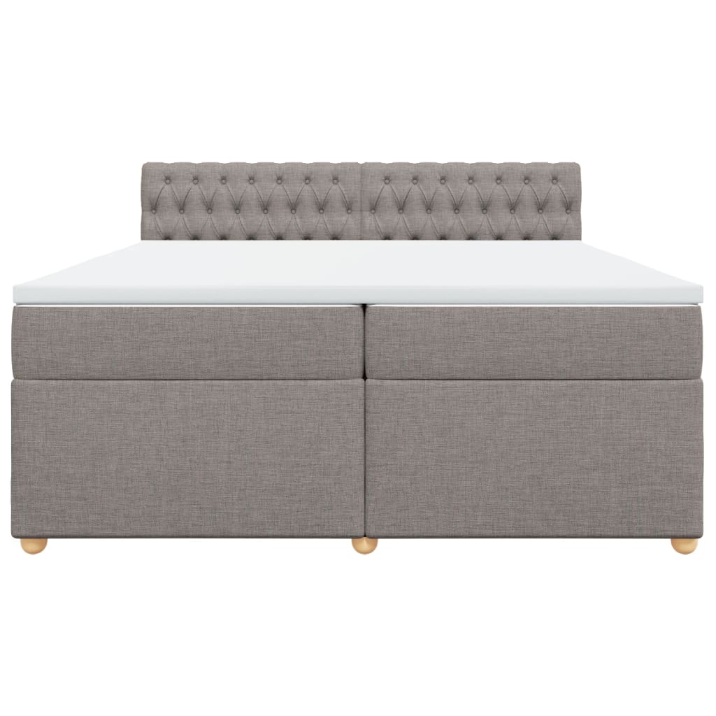 Giroletto a Molle con Materasso Tortora 200x200 cm in Tessuto | homemem39