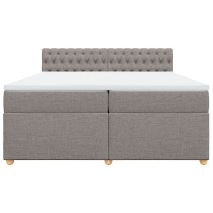 Giroletto a Molle con Materasso Tortora 200x200 cm in Tessuto | homemem39