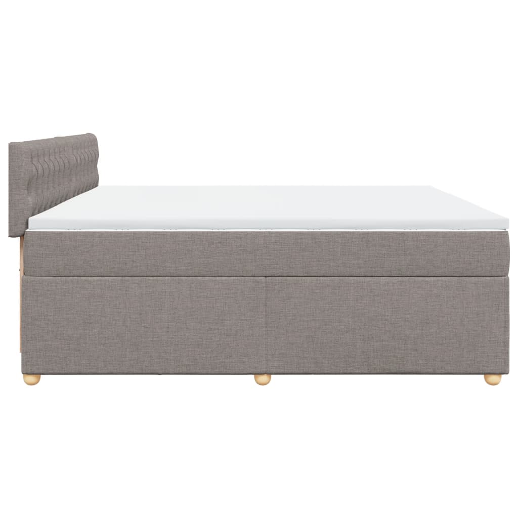 Giroletto a Molle con Materasso Tortora 200x200 cm in Tessuto | homemem39